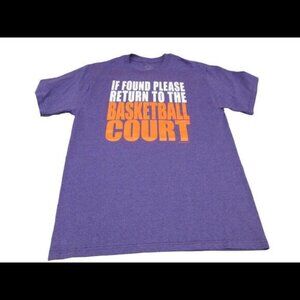 Basketball Funny Sayings Adult Purple Short Sleeve T Shirt Size Medium Tee​​​